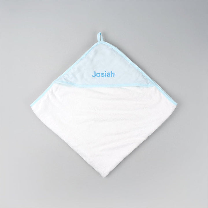 Personalized Bamboo Hooded Towel in Blue