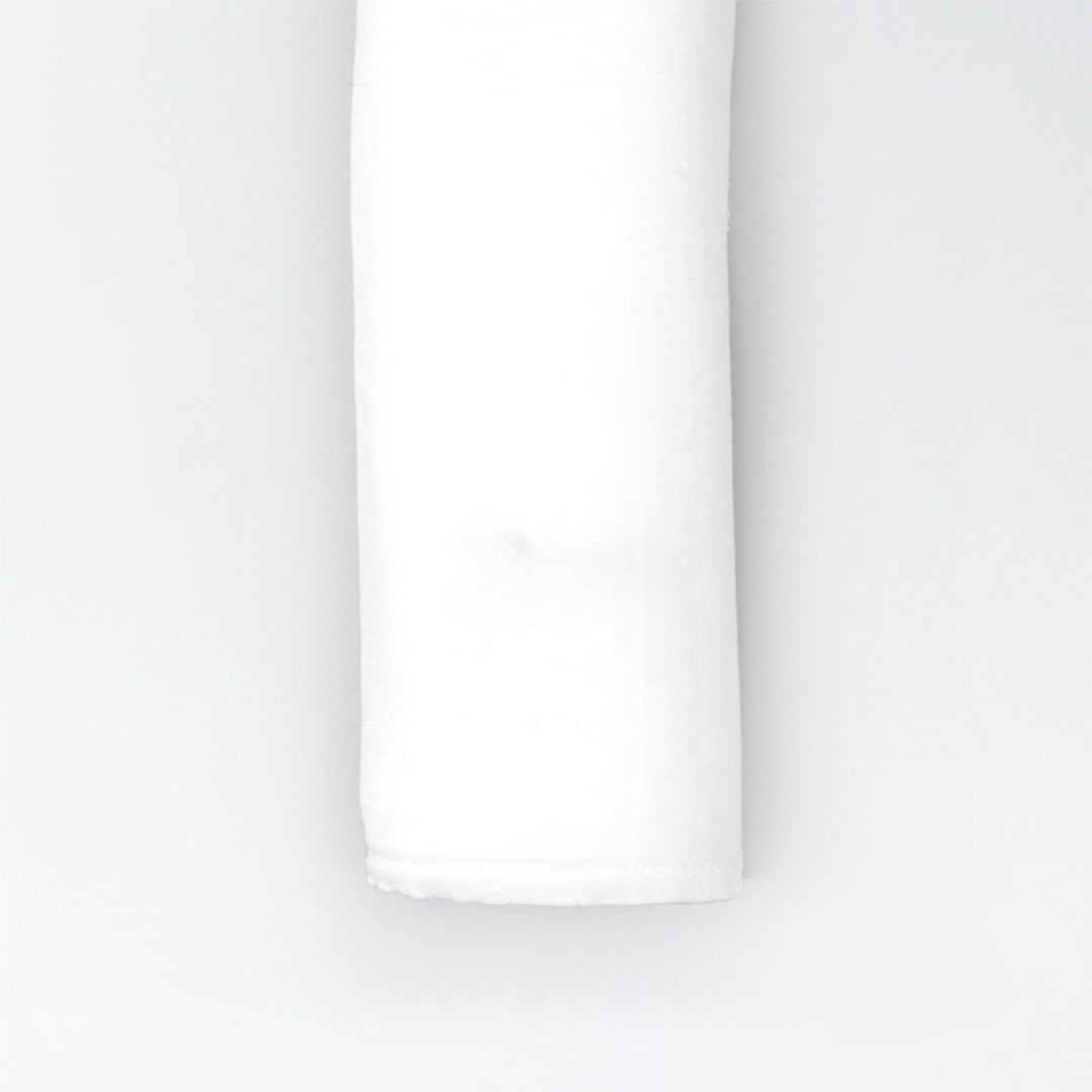 Personalized white bamboo muslin swaddle