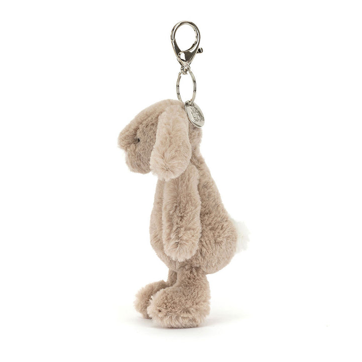 Side View of Jellycat Beige Bunny Key Chain