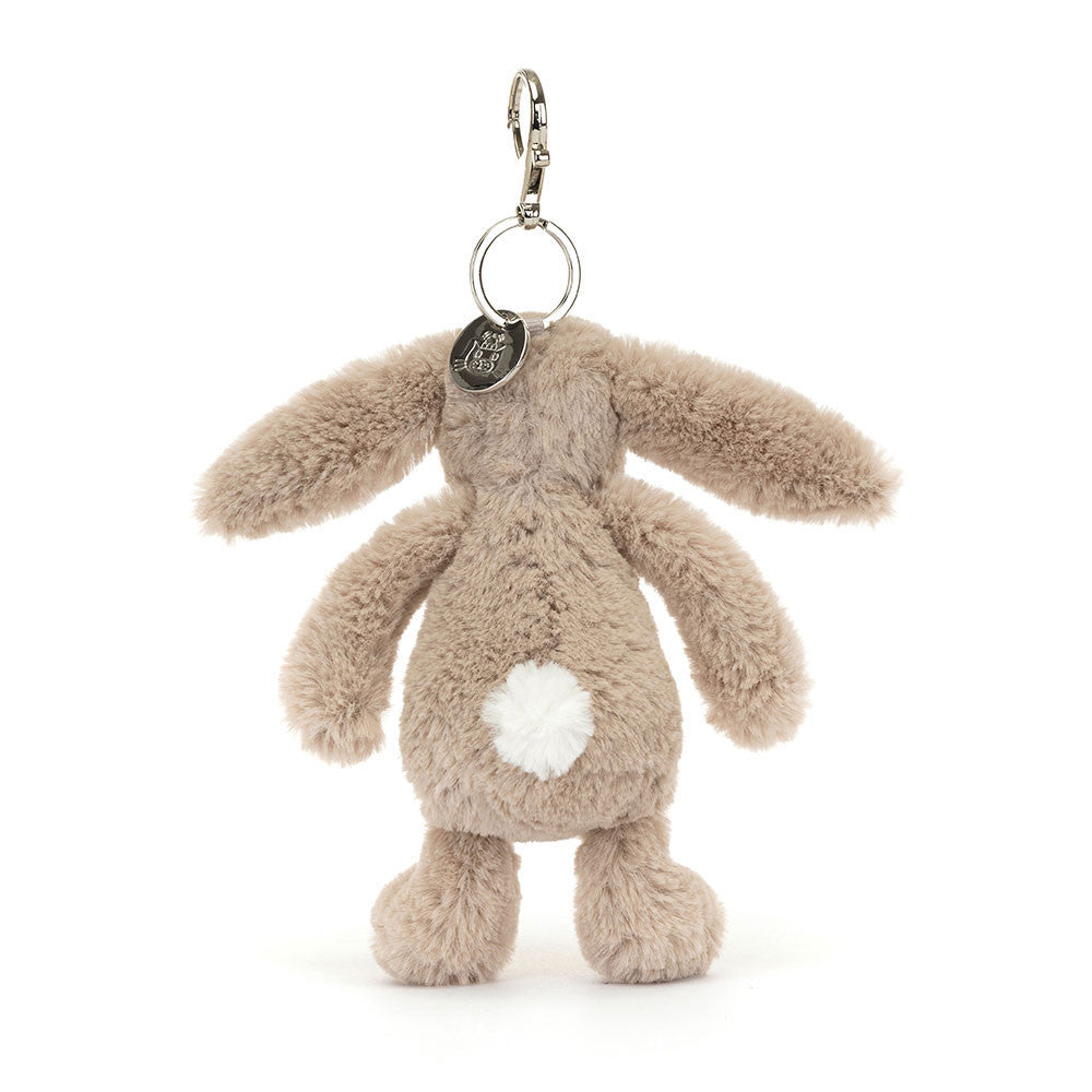 Back view of Jellycat Beige Bunny Key Chain