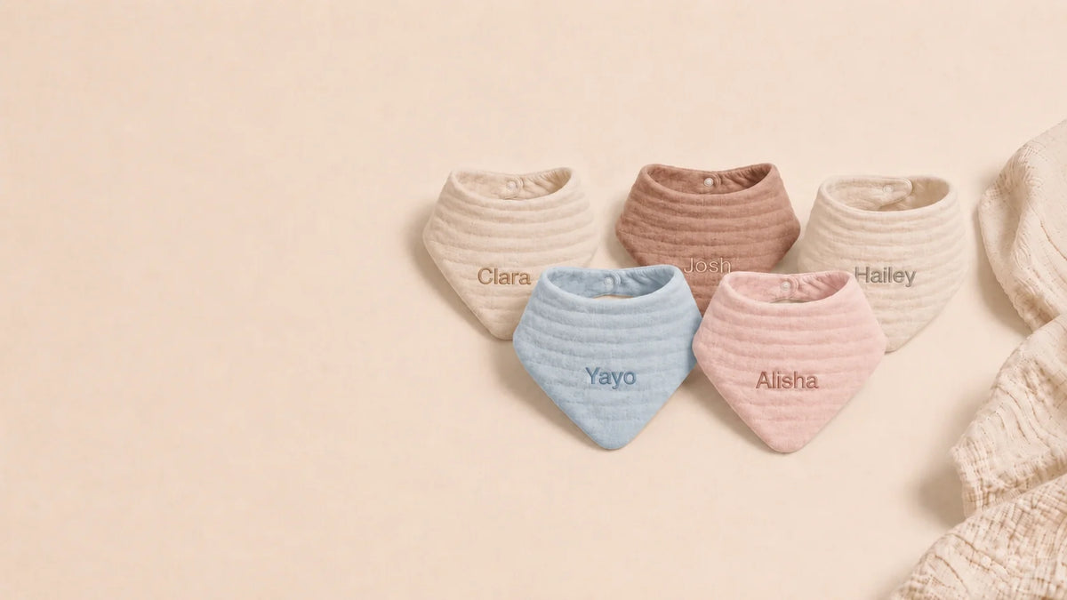 Personalised Baby Bibs & Burp Cloths