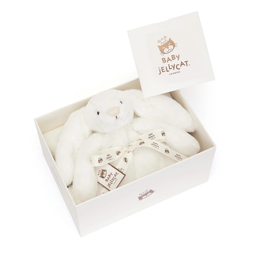 Jellycat bashful Luxe Luna Bunny Blankie in Jellycat Gift Box