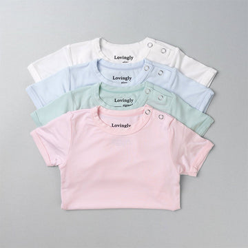 Bamboo Short Sleeve Babygrow (Multiple Colour Options)