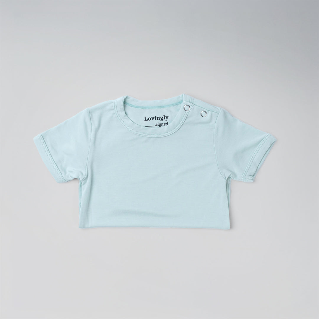 Bamboo Short Sleeve Green Babygrow