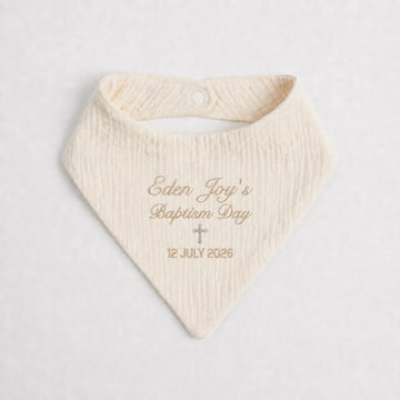 Personalised Baptism Gift Bib | Christening Gift