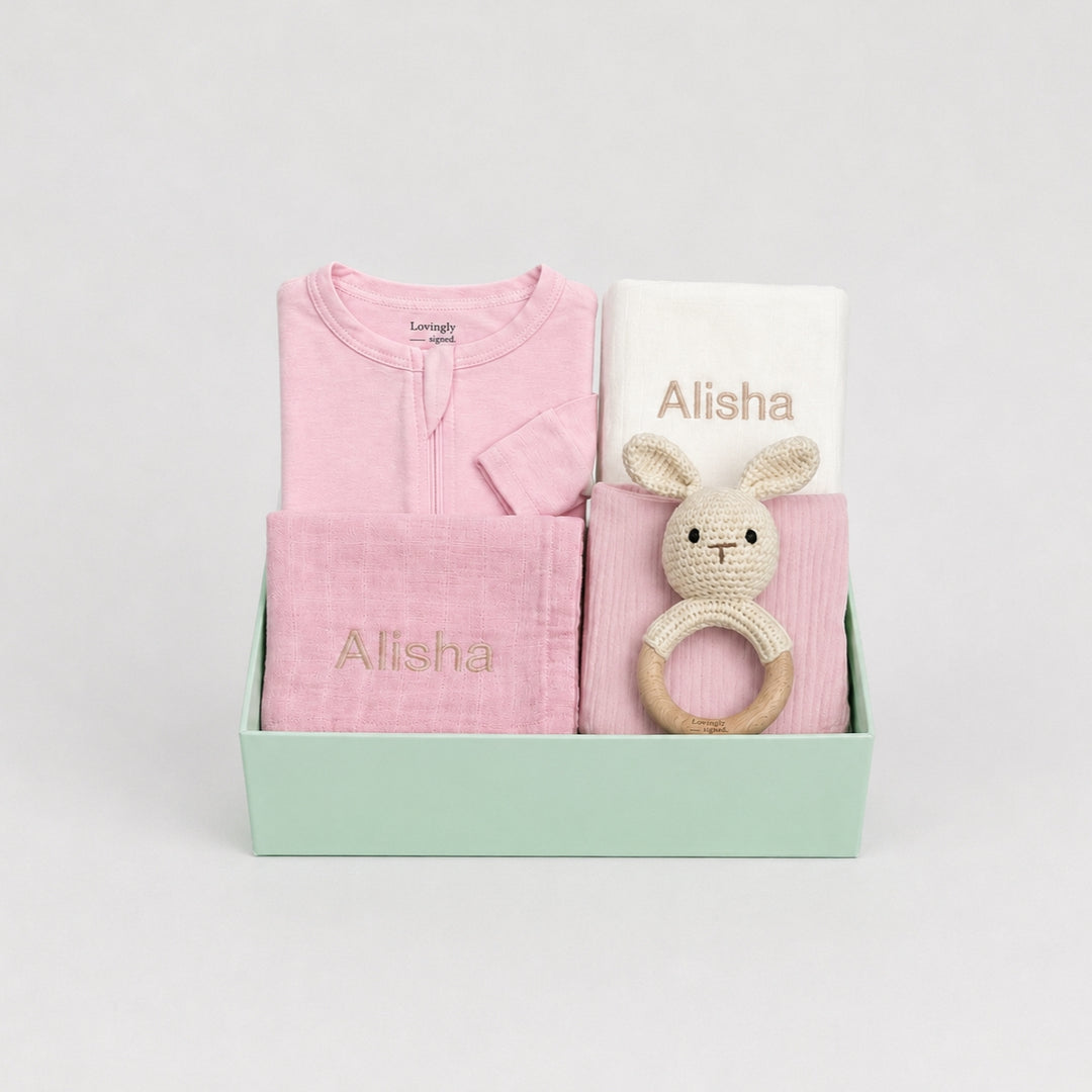 Baby Gift Hampers: Bunny Love Gift Set - Pink
