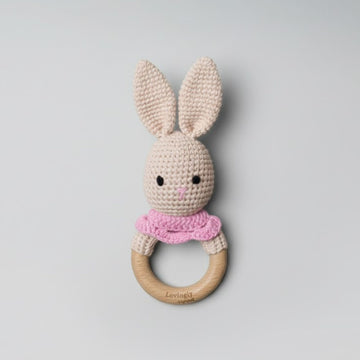 Bunny Rattle Teether (Multiple Colour Options)