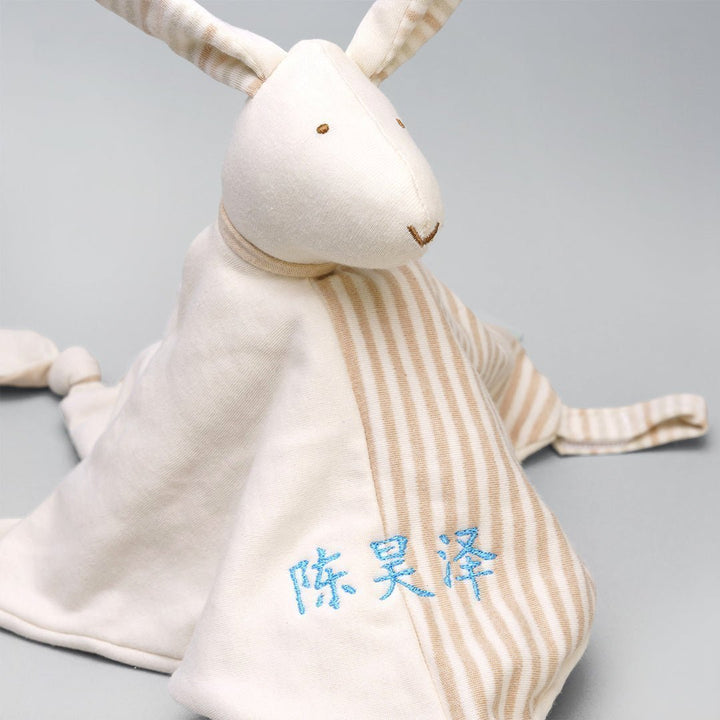 Organic Cotton Bunny Comforter Personalised in Chinese Name