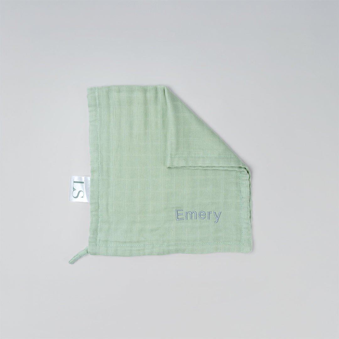 Lovingly Personalized Bamboo Muslin Cloths (Pack of 3) (Multiple Color Options ...