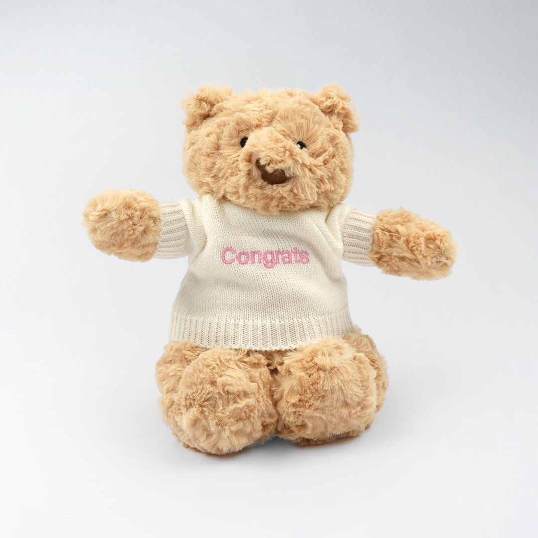 Hugsy Bear in Congrats Shirt