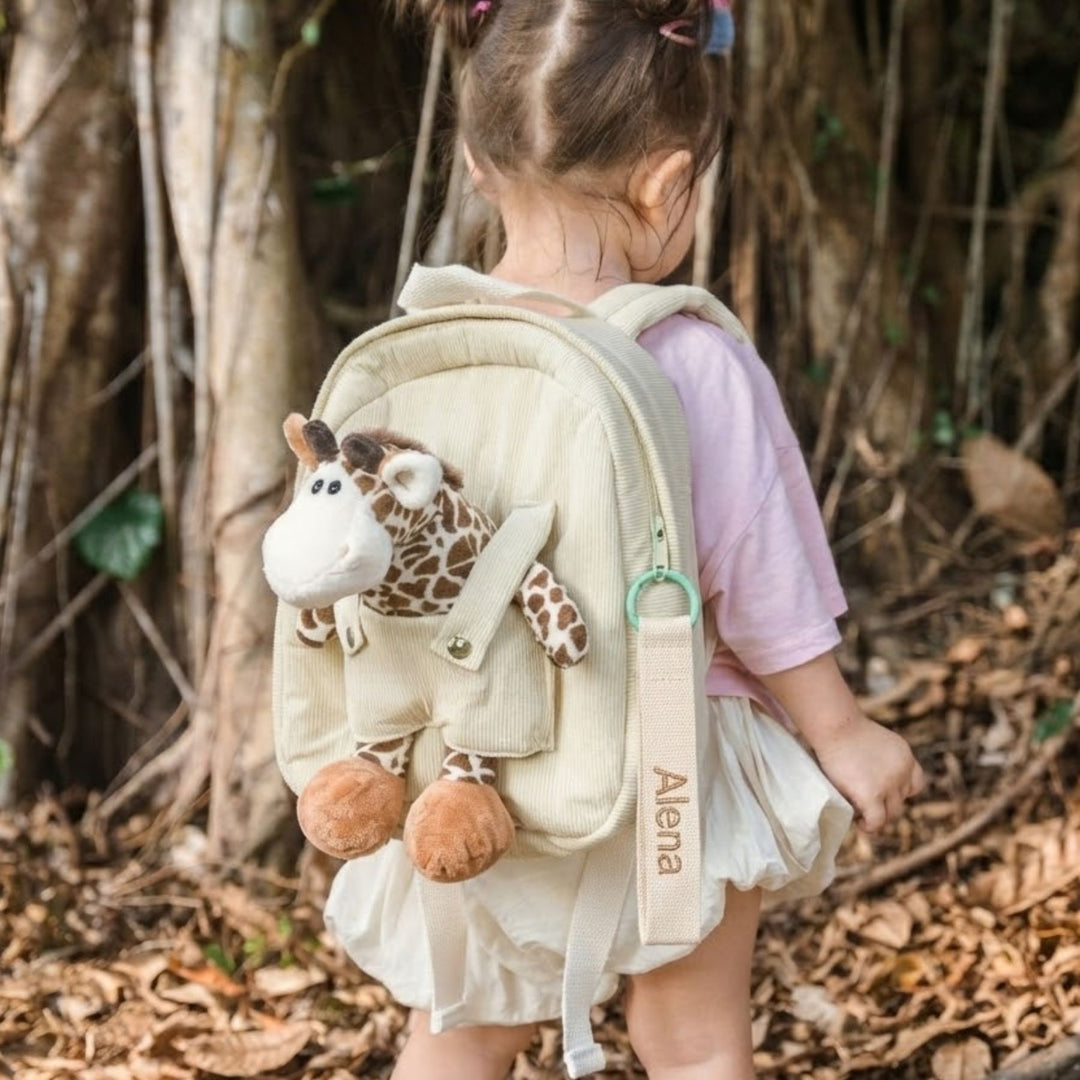 Custom name bag tag keychain for school, travel, or daycare bags