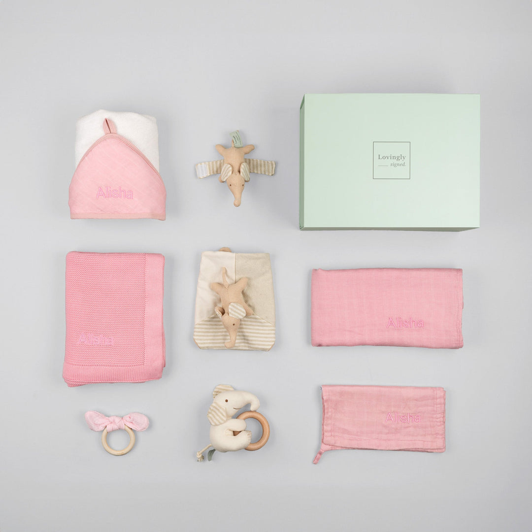 Little Elephant Delights Gift Set in Pink