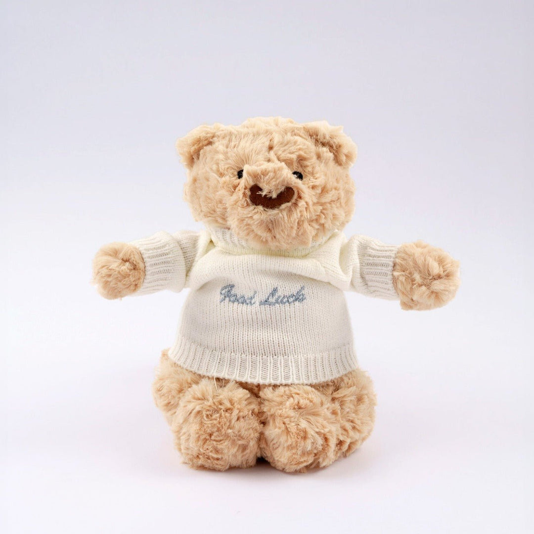 Hugsy Bear in Good Luck Shirt