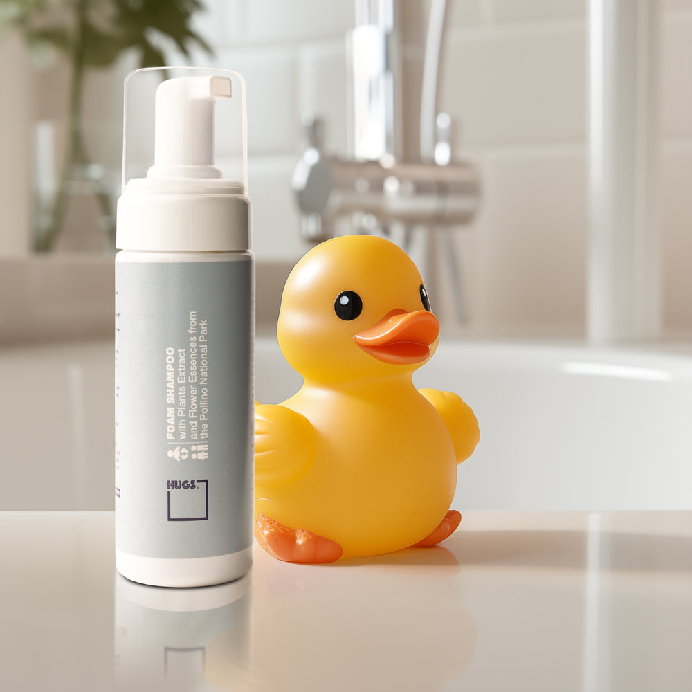 HUGS baby shampoo with kerato-regulating formula