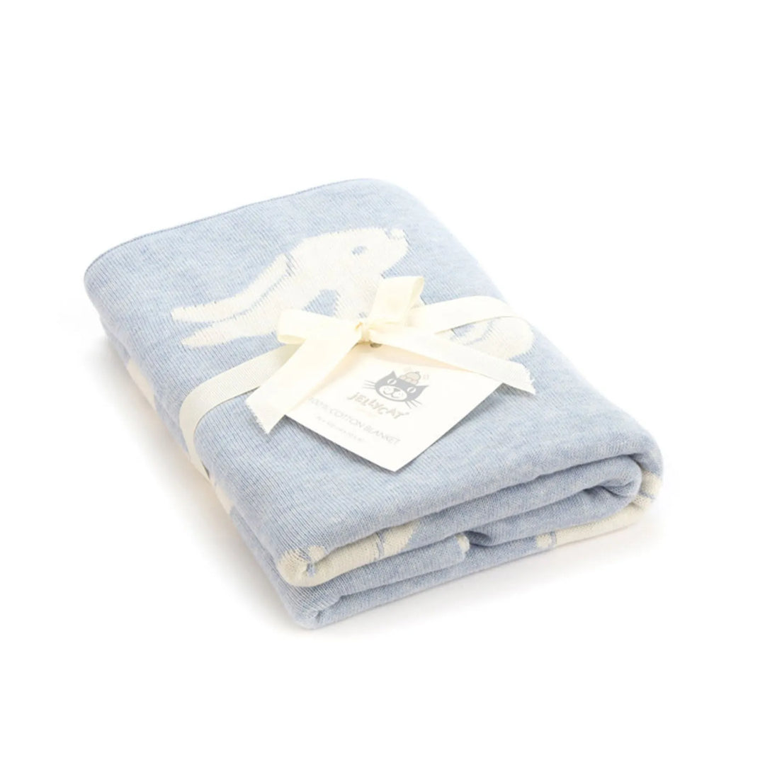 Blue Jellycat Bashful Bunny Blanket