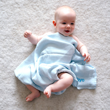 Bamboo Muslin Swaddle - Blue