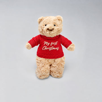 My First Christmas Teddy Bear | Personalised Baby Keepsake