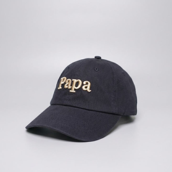 Navy cap embroidered with "Papa"