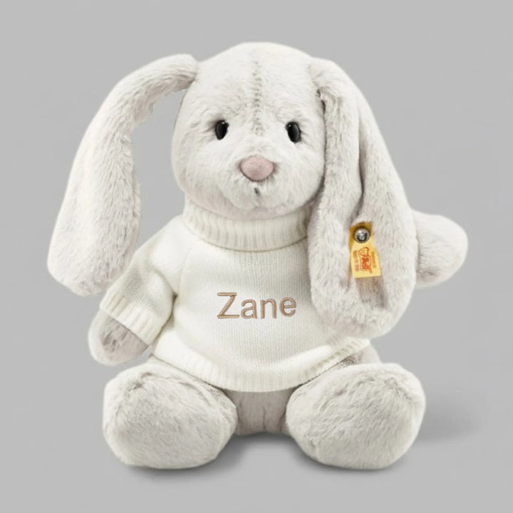 Steiff Soft Cuddly Friends Hoppie Rabbit in Grey with Long Floppy Ears