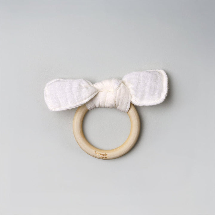 White Bunny Ear Fabric Teether