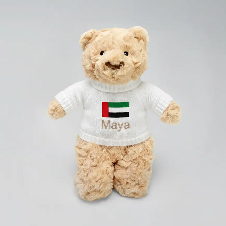 Personalized Souvenir - Soft Toy with UAE Flag Jumper