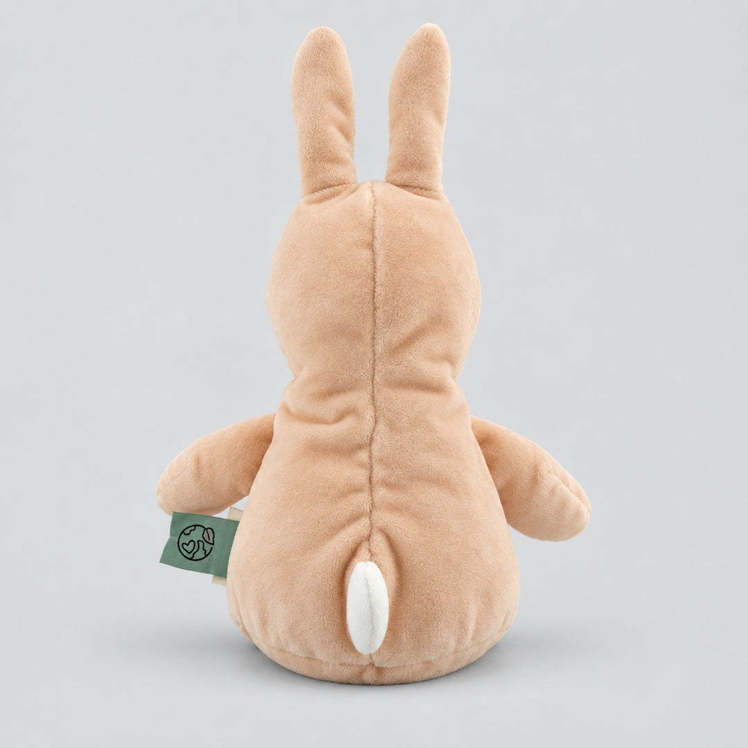 Back view of Trixie Rabbit soft toy with white bunny tail, plush baby toy UAE
