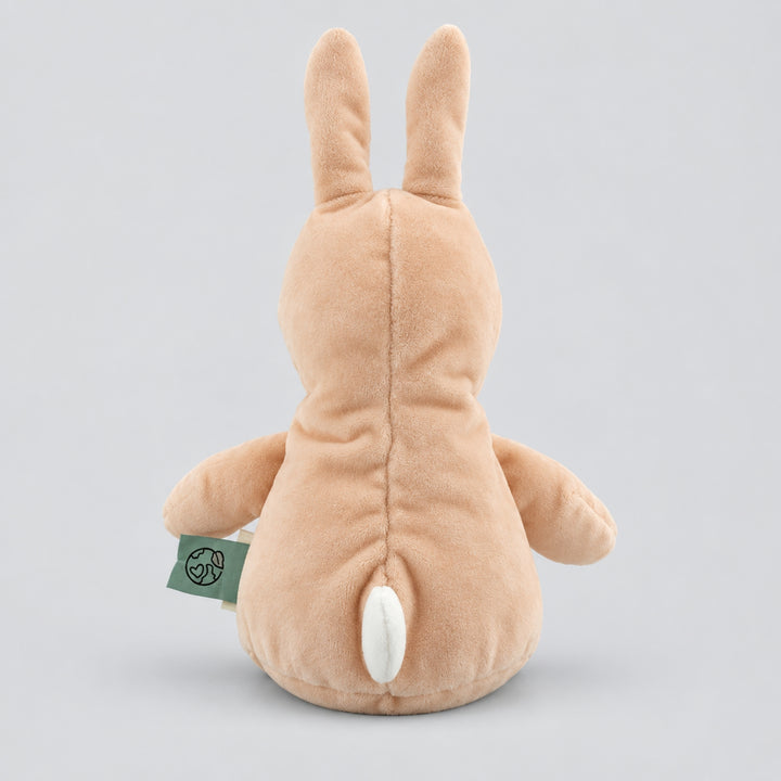 Back view of Trixie Rabbit soft toy with white bunny tail, plush baby toy UAE