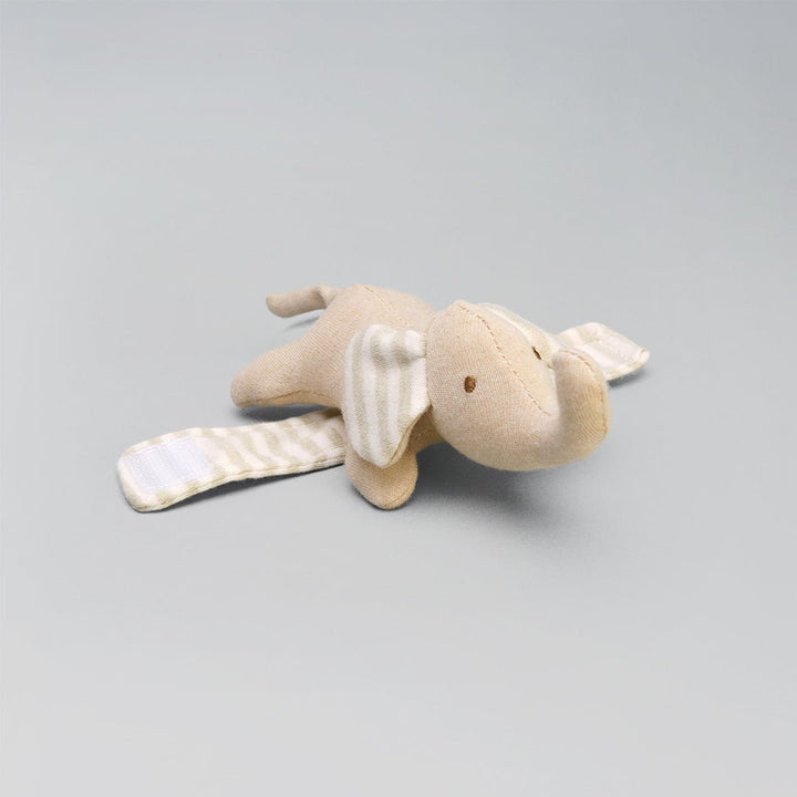 Organic Cotton Elephant Wrist Rattle